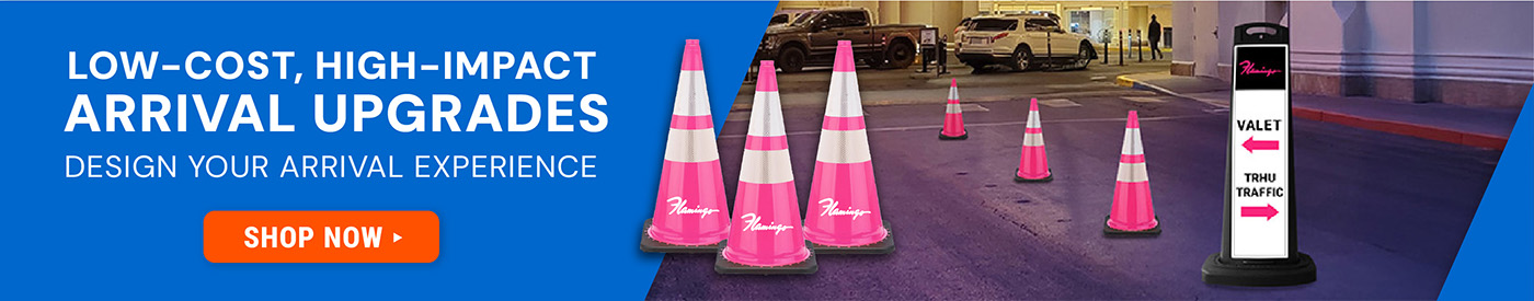 First impressions start at the curb with Traffic Cones For Less arrival solutions. Custom branded traffic cones, signage, and crowd control products designed to organize traffic, showcase your logo, and elevate curbside presentation without high costs.