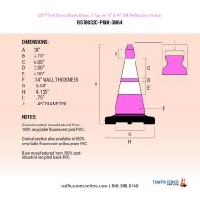 Pink Traffic Cone w/Color Artwork - 2
