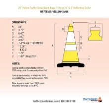 Yellow Traffic Cone w/Color Artwork - 2