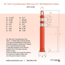 Arch-Looper Premium Orange Delineator Post - 4