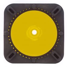 28 inch Yellow Traffic Cone Base View