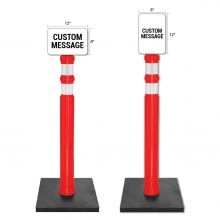 Delineator Post w/Custom Sign -2