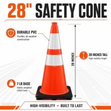 28 inch Economy Traffic Cones 7 lb - 2