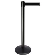 Line Divider Retractable Belt Stanchion - Black Finish2