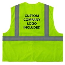 GloWear 8205HL Custom Logo Hi-Vis Safety Vest - 2