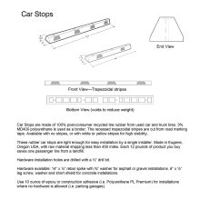 Black reflective Rubber PArking Block-3