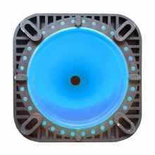 18 inch Sky Blue Traffic Cone w/Black Base - 1
