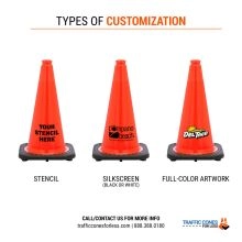 18 inches Traffic Cone w/Black Base - 2