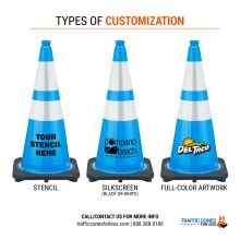 Custom Blue Traffic Cone