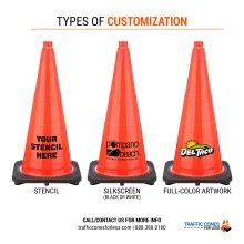 28 inch No Parking Traffic Cone w/Black Base - 2