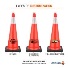 36 inches Orange Traffic Cone w/Black Base - 2