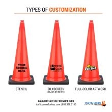 Custom 36 inch Orange Traffic Cone - 2