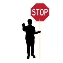 Stop/Slow w/Silhouette