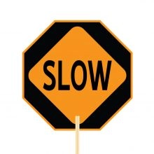 Slow Sign Closeup - 2