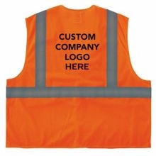 GloWear 8205HL Custom Logo Hi-Vis Safety Vest - 2