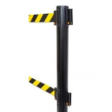 Dual Line Belt Barrier Post - 2