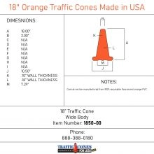 Lakeside 18 inches Orange Traffic Cone - 1
