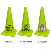 Lakeside 28 inch 7 lbs Lime-Green Traffic Cone - 1