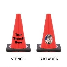 12 inches Traffic Cone w/Black Base - 2