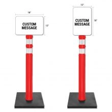 Delineator Post w/Custom Sign -3