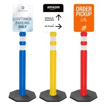 Delineator Post w/Custom Sign - 2