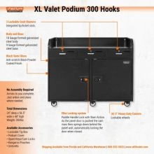 XL Valet Podium, 300 Hooks - 3