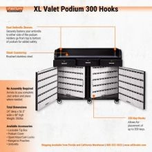 XL Valet Podium, 300 Hooks - 4