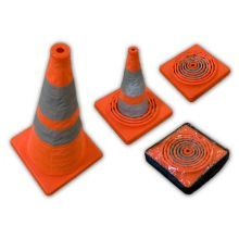 28 inch Orange Collapsible Pop Up Traffic Cone - 2
