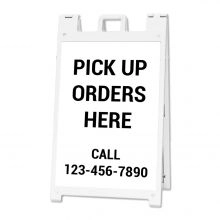 White Deluxe Sign Frame - Pick Up Orders Here