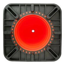 28 inch Slim Traffic Cone w/Black Base - 1