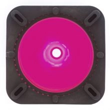 28 inch Pink Traffic Cone 7 lb Black Base - 1