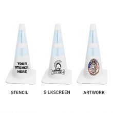 28 inches White Traffic Cone - 2