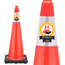 Traffic Cone Ads 6" Collar Sleeve for 36" Cones - 100 Pack details