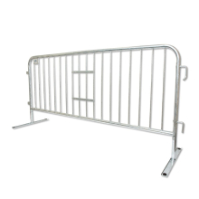 8ft Heavy Duty Galvanized Steel Barricade w/Flat Feet details