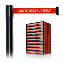 Stainless Finish Premium Stanchions w/Custom Retractable Belt - 20 pack details