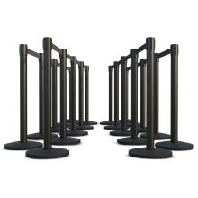 Black Finish Premium Stanchions w/Retractable Belt - 20 pack details