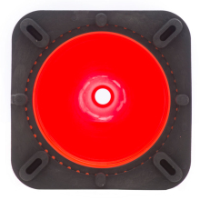 28" Reserved STENCIL Traffic Cone, 7 lb Black Base details