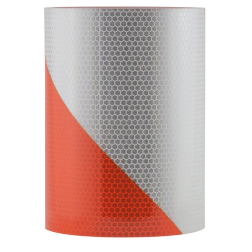 Barricade Tape Engineer Grade - 8" x 50 yards - 4" Left Stripes