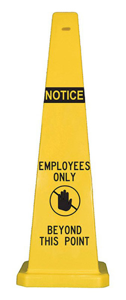 Lamba 36" Safety Cone - Employees Only Beyond This Point