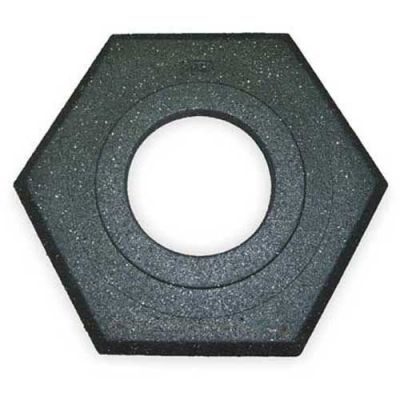 Hexagon Black Recycled Rubber Base for Channelizer Posts - 16lb
