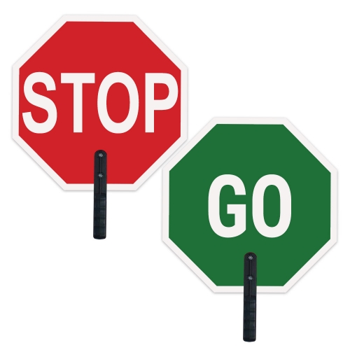 Stop/Go Aluminum Paddle w/9" Polygrip Handle