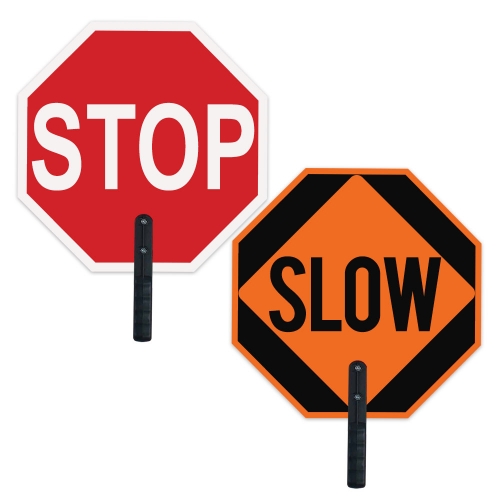 Stop/Slow Aluminum Paddle w/9" Polygrip Handle