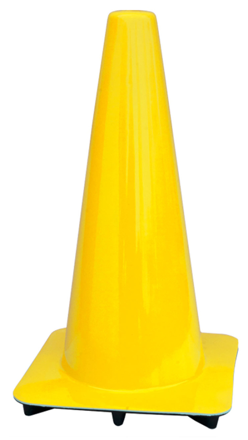 Lakeside 18" Yellow Traffic Cone, Made in USA