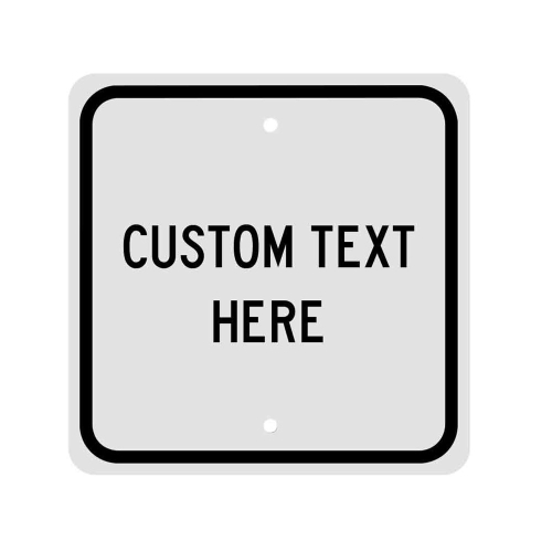 EG Reflective Aluminum Sign, 18"x18", 80 mil  