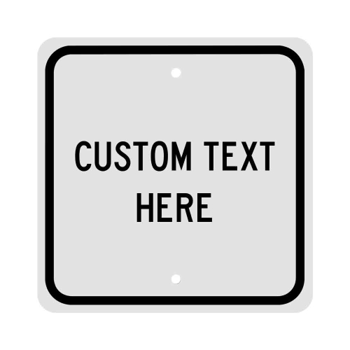 EG Reflective Aluminum Sign, 24"x24", 80 mil 