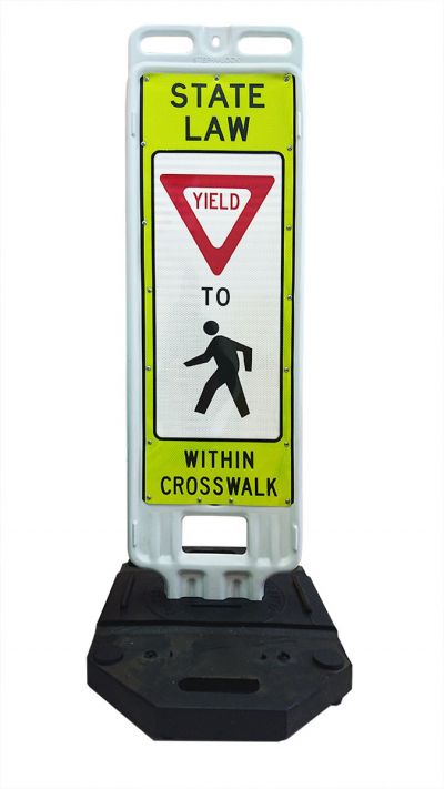 Step-N-Lock Vertical Panel - Yield To Pedestrians