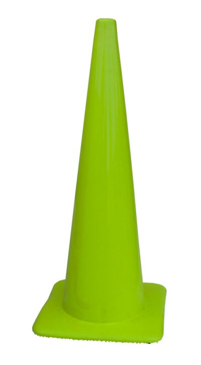 Lakeside 36" All Lime-Green Traffic Cone Made in USA