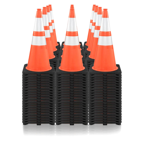 28" Economy Traffic Cones 7 lb - Free Shipping Bundle