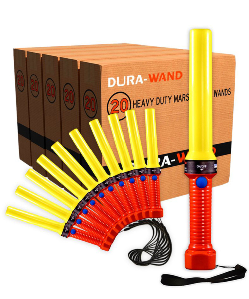 Heavy Duty Marshalling Aviation Dura-Wand Yellow - 100 Pack