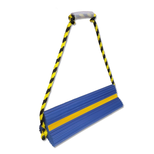 Custom Blue 20" Aircraft Chock w/Rope & Vinyl Handle 